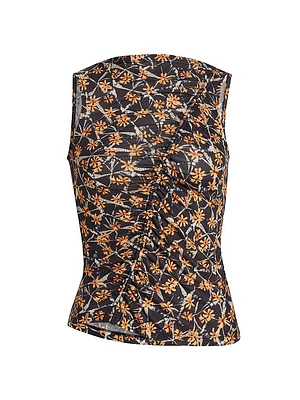 Medea Floral Ruched Top