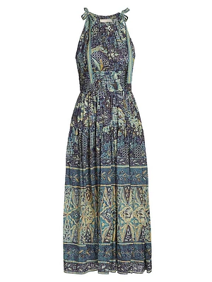 Essie Patchwork Batik Midi-Dress