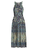 Essie Patchwork Batik Midi-Dress
