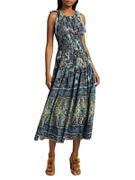 Essie Patchwork Batik Midi-Dress
