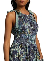 Essie Patchwork Batik Midi-Dress