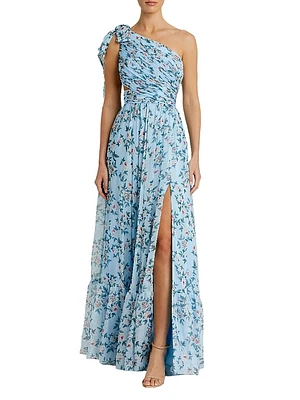 Ieena Floral Chiffon Gown