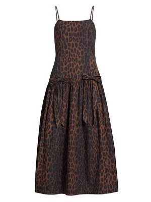 Persephone Dark Leopard Midi-Dress