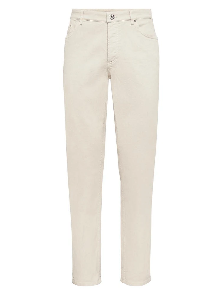 Lightweight Denim Traditional Fit Five Pocket Jeans