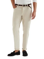 Lightweight Denim Traditional Fit Five Pocket Jeans