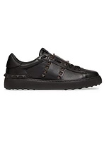 Rockstud Untitled Calfskin Leather Sneakers