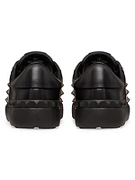 Rockstud Untitled Calfskin Leather Sneakers