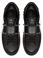 Rockstud Untitled Calfskin Leather Sneakers