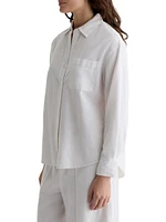 Addison Linen Button-Front Shirt
