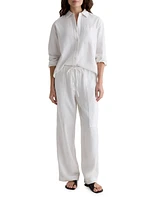 Addison Linen Button-Front Shirt