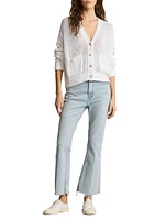 Linen-Cotton V-Neck Cardigan