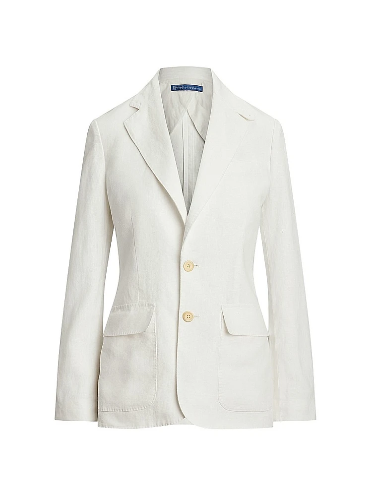 Linen Single-Breasted Blazer