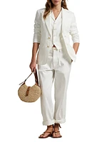 Linen Single-Breasted Blazer