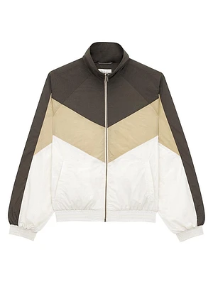 Saint Laurent Teddy Jacket Crinkled Nylon