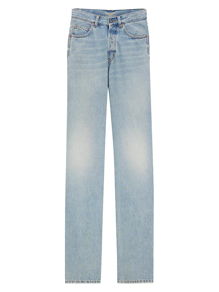 V-Waist Long Baggy Jeans