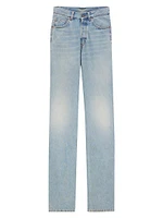 V-Waist Long Baggy Jeans