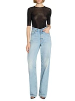 V-Waist Long Baggy Jeans