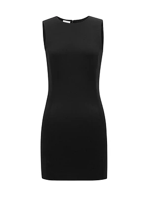 Shift Dress in Satin Crepe
