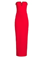 Bonded Crepe Column Gown
