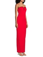 Bonded Crepe Column Gown