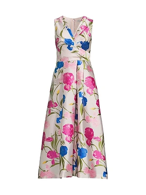 Payton Jacquard Tea-Length Dress