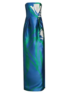 Marisol Strapless Mikado Column Gown