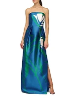 Marisol Strapless Mikado Column Gown