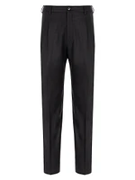 Pleated Wool-Cashmere Trousers