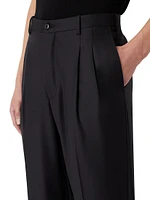 Pleated Wool-Cashmere Trousers