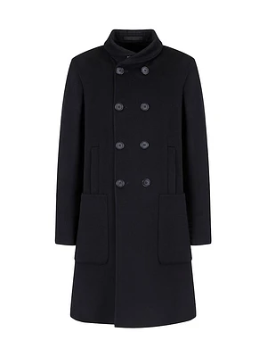 Cashmere-Blend Double-Breasted Coat