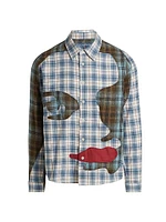 Patchwork Face Flannel Shirt