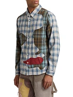 Patchwork Face Flannel Shirt