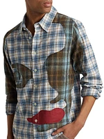 Patchwork Face Flannel Shirt