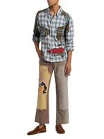 Patchwork Face Flannel Shirt