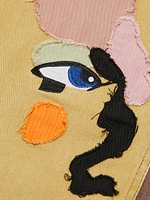 Patchwork Face Double Knee Pants