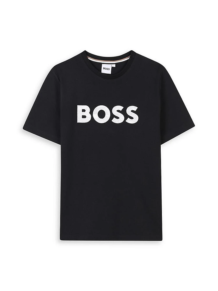 Little Boy's & Logo Crewneck T-Shirt