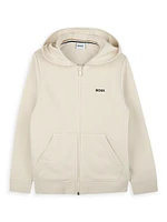 Little Boy's & Logo Zip-Up Hoodie