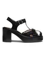 Pasely 85MM Studded Block Heels