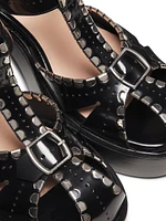 Pasely 85MM Studded Block Heels