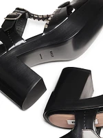 Pasely 85MM Studded Block Heels