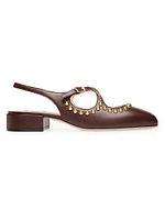 Blariska 30MM Leather Slingback Pumps