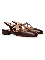 Blariska 30MM Leather Slingback Pumps