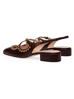 Blariska 30MM Leather Slingback Pumps