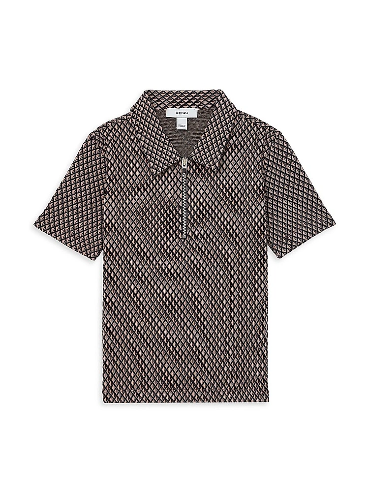 Little Boy's & Baines Zip-Up Polo Shirt