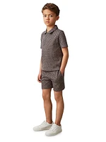 Little Boy's & Baines Zip-Up Polo Shirt