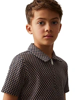 Little Boy's & Baines Zip-Up Polo Shirt
