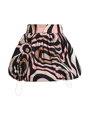 Abstract Fit & Flare Miniskirt