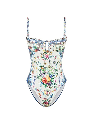 Tiles Darls Ruched Underwire One-Piece Swimsuit