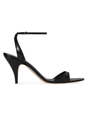 Vika 80MM Leather Ankle-Strap Sandals