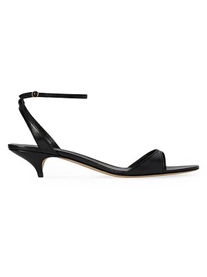 Vika 35MM Leather Ankle Loop Sandals